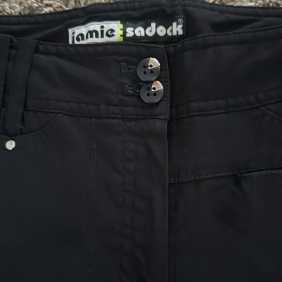 Jamie Sadock 0 Black Golf Capri Pants Zippers - Picture 3 of 11